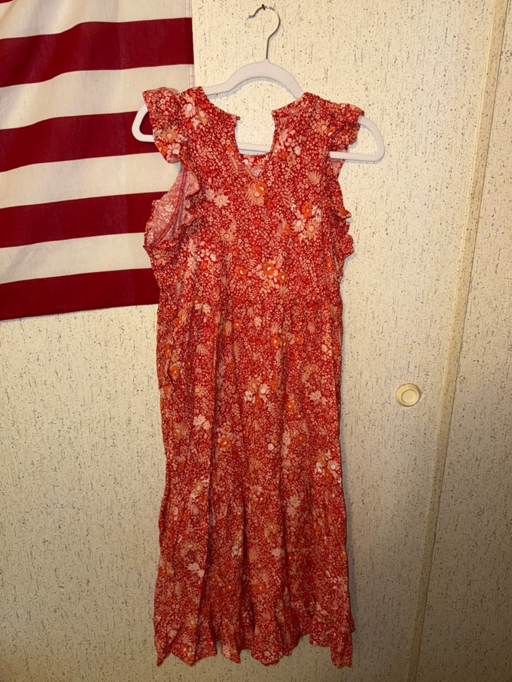 Red Floral Ruffle Sundress - Picture 4 of 5